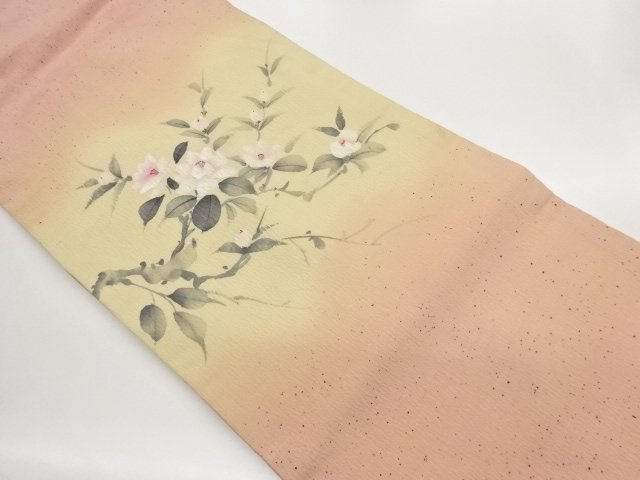 JAPANESE KIMONO / NAGOYA OBI / MATELASS / CAMELLIA